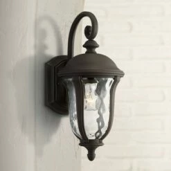 Brand new ๐ John Timberland Traditional Outdoor Wall Light Fixture Bronze 16 3/4" Clear ๐จ Hammered Glass for Exterior House Porch Patio Deck ๐