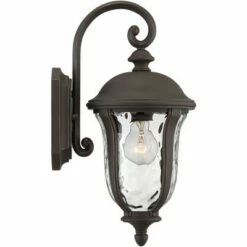 Brand new 🛒 John Timberland Traditional Outdoor Wall Light Fixture Bronze 16 3/4" Clear 🔨 Hammered Glass for Exterior House Porch Patio Deck 😍 -Outdoor Lighting Store unnamed file 3455