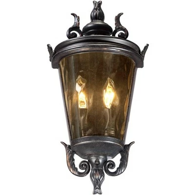 Cheap ๐ John Timberland Traditional Outdoor Light Fixture Veranda Bronze Scroll 17" Champagne ๐จ Hammered Glass for Exterior Porch ๐งจ 5 Cheap ๐ John Timberland Traditional Outdoor Light Fixture Veranda Bronze Scroll 17" Champagne ๐จ Hammered Glass for Exterior Porch ๐งจ - Image 3