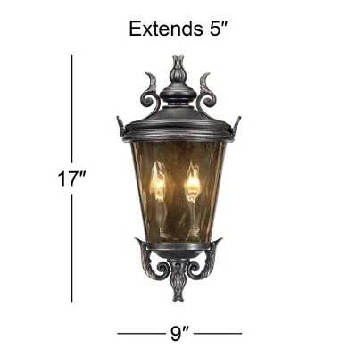 Cheap ๐ John Timberland Traditional Outdoor Light Fixture Veranda Bronze Scroll 17" Champagne ๐จ Hammered Glass for Exterior Porch ๐งจ 8 Cheap ๐ John Timberland Traditional Outdoor Light Fixture Veranda Bronze Scroll 17" Champagne ๐จ Hammered Glass for Exterior Porch ๐งจ - Image 6