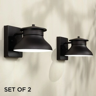 Wholesale 👍 John Timberland Modern Outdoor Wall Light Fixtures Set of 2 LED Black 5" Non Glass Dark Sky for Exterior House Porch Patio Barn 😉 3 Wholesale 👍 John Timberland Modern Outdoor Wall Light Fixtures Set of 2 LED Black 5" Non Glass Dark Sky for Exterior House Porch Patio Barn 😉