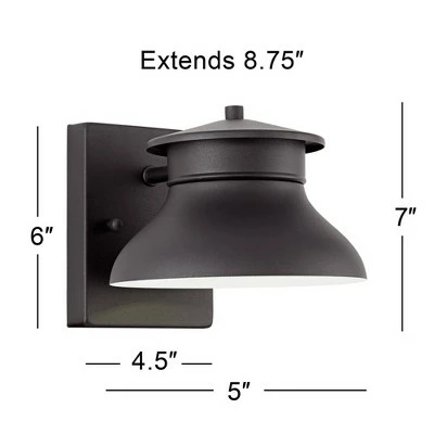 Wholesale 👍 John Timberland Modern Outdoor Wall Light Fixtures Set of 2 LED Black 5" Non Glass Dark Sky for Exterior House Porch Patio Barn 😉 9 Wholesale 👍 John Timberland Modern Outdoor Wall Light Fixtures Set of 2 LED Black 5" Non Glass Dark Sky for Exterior House Porch Patio Barn 😉 - Image 7