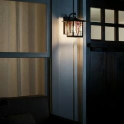 Best deal 🎁 11.75" 1-Light Prairie Craftsman Outdoor Wall Lantern Sconce Oil Rubbed Bronze - River of Goods 🤩 -Outdoor Lighting Store unnamed file 3502