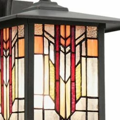 Best deal 🎁 11.75" 1-Light Prairie Craftsman Outdoor Wall Lantern Sconce Oil Rubbed Bronze - River of Goods 🤩 -Outdoor Lighting Store unnamed file 3504