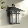 Wholesale 😀 John Timberland Mission Outdoor Wall Light Fixture Painted Bronze 10 1/2" Seeded Clear Glass Lantern for House Porch Patio Deck 🤩 -Outdoor Lighting Store unnamed file 3527