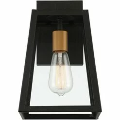 Cheap ⌛ John Timberland Modern Outdoor Wall Light Fixture Mystic Black Gold 13" Clear Glass Panels Exterior House Porch Patio Outside Deck 🛒 -Outdoor Lighting Store unnamed file 3534