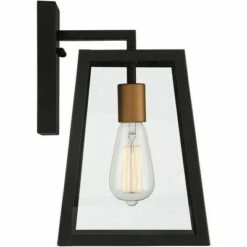 Cheap ⌛ John Timberland Modern Outdoor Wall Light Fixture Mystic Black Gold 13" Clear Glass Panels Exterior House Porch Patio Outside Deck 🛒 -Outdoor Lighting Store unnamed file 3536