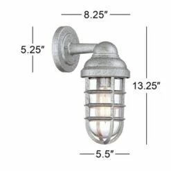 Promo 🥰 John Timberland Farmhouse Outdoor Wall Light Fixture Galvanized Steel 13 1/4" Caged Clear Glass for Barn House Porch Patio ✨ 13 Promo 🥰 John Timberland Farmhouse Outdoor Wall Light Fixture Galvanized Steel 13 1/4" Caged Clear Glass for Barn House Porch Patio ✨ -Outdoor Lighting Store unnamed file 3542