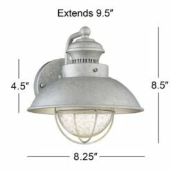 Top 10 👍 John Timberland Industrial Farmhouse Outdoor Barn Light Fixture LED Galvanized 8 1/2" Seedy Glass Exterior House Porch Patio Deck 🌟 -Outdoor Lighting Store unnamed file 3568