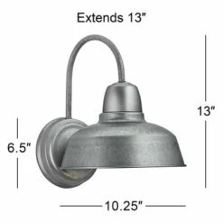 Brand new 🔥 John Timberland Farmhouse Outdoor Wall Light Fixture Urban Barn Galvanized Steel Gooseneck 13" for Exterior House Porch Patio 💯 -Outdoor Lighting Store unnamed file 3587