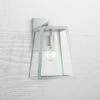 Best reviews of ✨ John Timberland Modern Outdoor Wall Light Fixture Sleek Silver Steel 13" Clear Glass for Exterior House Porch Patio Deck ❤️ -Outdoor Lighting Store unnamed file 3589