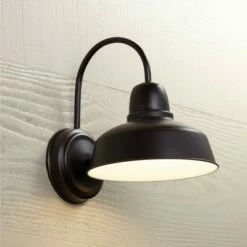 Hot Sale 🌟 John Timberland Rustic Farmhouse Outdoor Wall Light Fixture Urban Barn Oil Rubbed Bronze Steel 13" for Exterior House Porch Patio ✔️
