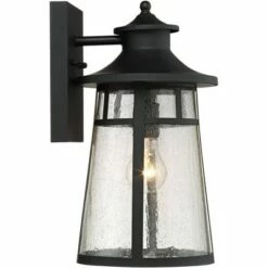New 💯 John Timberland Outdoor Wall Light Fixtures Set of 2 Cast Iron Black 15" Clear Seedy Glass for Exterior House Porch Patio Deck 😉 -Outdoor Lighting Store unnamed file 3604