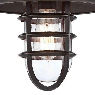 Best Pirce 👍 John Timberland Industrial Outdoor Barn Light Fixture Handsome Bronze 13 1/4" Clear Glass for Exterior Patio Porch House 🌟 5 Best Pirce 👍 John Timberland Industrial Outdoor Barn Light Fixture Handsome Bronze 13 1/4" Clear Glass for Exterior Patio Porch House 🌟 - Image 3