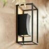Best Pirce 🎉 Possini Euro Design Modern Outdoor Wall Light Fixture LED Textured Black Box 14" Sanded Glass Up Down for House Porch Patio Deck 😍 -Outdoor Lighting Store unnamed file 3626