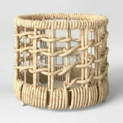 Cheap 💯 Threshold Designed W/Studio McGee Maize Outdoor Lantern Candle Holders Tan - Threshold™ designed with Studio McGee 🛒 -Outdoor Lighting Store unnamed file 363