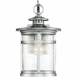Coupon 🥰 Franklin Iron Works Industrial Outdoor Wall Light Fixture Chrome 11 1/2" Clear Seedy Glass Lantern for Exterior House Porch Patio 🌟 -Outdoor Lighting Store unnamed file 3639