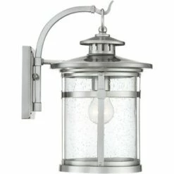 Coupon 🥰 Franklin Iron Works Industrial Outdoor Wall Light Fixture Chrome 11 1/2" Clear Seedy Glass Lantern for Exterior House Porch Patio 🌟 -Outdoor Lighting Store unnamed file 3640