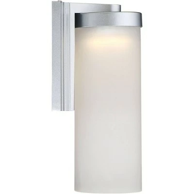 Best deal ⌛ Possini Euro Design Modern Outdoor Wall Light Fixtures Set of 2 LED Silver 10 1/2" Open Bottom Frosted Glass for House Porch Patio ❤️ 5 Best deal ⌛ Possini Euro Design Modern Outdoor Wall Light Fixtures Set of 2 LED Silver 10 1/2" Open Bottom Frosted Glass for House Porch Patio ❤️ - Image 3