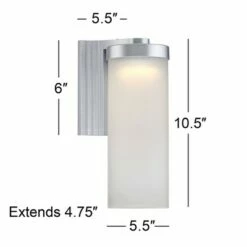 Best deal ⌛ Possini Euro Design Modern Outdoor Wall Light Fixtures Set of 2 LED Silver 10 1/2" Open Bottom Frosted Glass for House Porch Patio ❤️ 9 Best deal ⌛ Possini Euro Design Modern Outdoor Wall Light Fixtures Set of 2 LED Silver 10 1/2" Open Bottom Frosted Glass for House Porch Patio ❤️ -Outdoor Lighting Store unnamed file 3644
