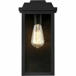 Best Pirce 🔥 John Timberland Rustic Industrial Outdoor Wall Light Fixture Textured Black Metal 14" Clear Glass for Exterior House Porch Patio 🎉 -Outdoor Lighting Store unnamed file 3655