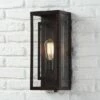 Coupon 😉 Possini Euro Design Modern Outdoor Wall Light Fixture Bronze Double Box 15 1/2" Clear Glass Exterior House Deck ⭐ -Outdoor Lighting Store unnamed file 3664