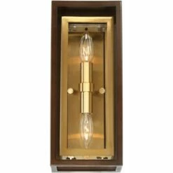Budget 🔥 Possini Euro Design Modern Outdoor Wall Light Fixture Oil Rubbed Bronze Brass 14" Double Box for Exterior House Porch Patio Deck 🔔 -Outdoor Lighting Store unnamed file 3672