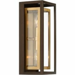 Budget 🔥 Possini Euro Design Modern Outdoor Wall Light Fixture Oil Rubbed Bronze Brass 14" Double Box for Exterior House Porch Patio Deck 🔔 -Outdoor Lighting Store unnamed file 3673