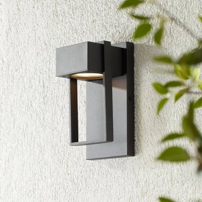 Promo 😍 Possini Euro Design Modern Outdoor Wall Light Fixture LED Textured Black 9 1/2" Crystal Diffuser Downlight for Exterior House 👏 3 Promo 😍 Possini Euro Design Modern Outdoor Wall Light Fixture LED Textured Black 9 1/2" Crystal Diffuser Downlight for Exterior House 👏
