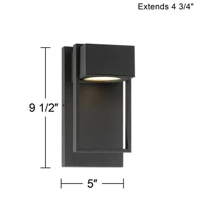 Promo 😍 Possini Euro Design Modern Outdoor Wall Light Fixture LED Textured Black 9 1/2" Crystal Diffuser Downlight for Exterior House 👏 8 Promo 😍 Possini Euro Design Modern Outdoor Wall Light Fixture LED Textured Black 9 1/2" Crystal Diffuser Downlight for Exterior House 👏 - Image 6