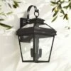 Outlet 🥰 John Timberland Outdoor Wall Light Fixture Texturized Black Steel 16 1/2" Clear Glass Lantern for Exterior House Porch Patio 😉 -Outdoor Lighting Store unnamed file 3697