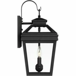 Outlet 🥰 John Timberland Outdoor Wall Light Fixture Texturized Black Steel 16 1/2" Clear Glass Lantern for Exterior House Porch Patio 😉 -Outdoor Lighting Store unnamed file 3703