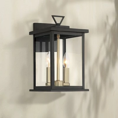 Buy ๐ Possini Euro Design Modern Outdoor Wall Light Fixture Black Gold 14" Clear Glass for Exterior House Porch Patio Deck ๐ 3 Buy ๐ Possini Euro Design Modern Outdoor Wall Light Fixture Black Gold 14" Clear Glass for Exterior House Porch Patio Deck ๐