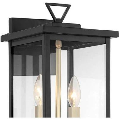 Buy ๐ Possini Euro Design Modern Outdoor Wall Light Fixture Black Gold 14" Clear Glass for Exterior House Porch Patio Deck ๐ 4 Buy ๐ Possini Euro Design Modern Outdoor Wall Light Fixture Black Gold 14" Clear Glass for Exterior House Porch Patio Deck ๐ - Image 2
