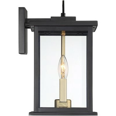 Buy ๐ Possini Euro Design Modern Outdoor Wall Light Fixture Black Gold 14" Clear Glass for Exterior House Porch Patio Deck ๐ 7 Buy ๐ Possini Euro Design Modern Outdoor Wall Light Fixture Black Gold 14" Clear Glass for Exterior House Porch Patio Deck ๐ - Image 5