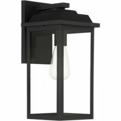 Buy 🛒 John Timberland Traditional Outdoor Wall Light Fixture Textured Black Metal 15 1/4" Clear Glass Panel Exterior House Porch Patio 💯 -Outdoor Lighting Store unnamed file 3744