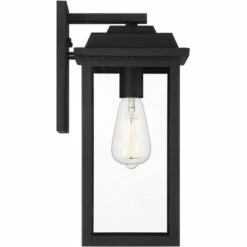 Buy 🛒 John Timberland Traditional Outdoor Wall Light Fixture Textured Black Metal 15 1/4" Clear Glass Panel Exterior House Porch Patio 💯 -Outdoor Lighting Store unnamed file 3745