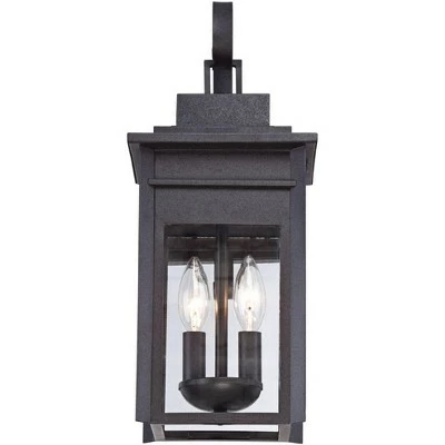 Best Sale ๐งจ Franklin Iron Works Traditional Outdoor Wall Light Fixture Lantern Black Specked Gray 17" Clear Glass Panels for House Porch Patio ๐ 6 Best Sale ๐งจ Franklin Iron Works Traditional Outdoor Wall Light Fixture Lantern Black Specked Gray 17" Clear Glass Panels for House Porch Patio ๐ - Image 4