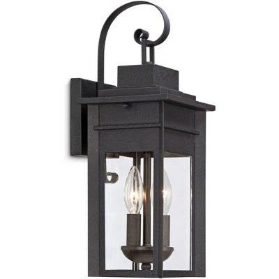Best Sale ๐งจ Franklin Iron Works Traditional Outdoor Wall Light Fixture Lantern Black Specked Gray 17" Clear Glass Panels for House Porch Patio ๐ 7 Best Sale ๐งจ Franklin Iron Works Traditional Outdoor Wall Light Fixture Lantern Black Specked Gray 17" Clear Glass Panels for House Porch Patio ๐ - Image 5