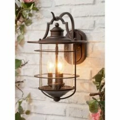 Cheapest 🧨 Franklin Iron Works Industrial Rustic Outdoor Light Fixture Bronze 16 1/4" Clear Seedy Glass Lantern for Exterior House Porch 🧨 -Outdoor Lighting Store unnamed file 3773