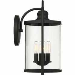 Budget 🔔 John Timberland Modern Outdoor Wall Light Fixture Black 17" Clear Cylindrical Glass for Exterior House Porch Patio Outside Deck ✨ 11 Budget 🔔 John Timberland Modern Outdoor Wall Light Fixture Black 17" Clear Cylindrical Glass for Exterior House Porch Patio Outside Deck ✨ -Outdoor Lighting Store unnamed file 3792