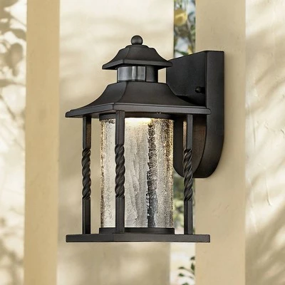 Cheap ๐ John Timberland Outdoor Wall Light Fixture LED Black Lantern 11 1/2" Clear Crackled Glass Dusk to Dawn Motion Sensor for House ๐ 3 Cheap ๐ John Timberland Outdoor Wall Light Fixture LED Black Lantern 11 1/2" Clear Crackled Glass Dusk to Dawn Motion Sensor for House ๐