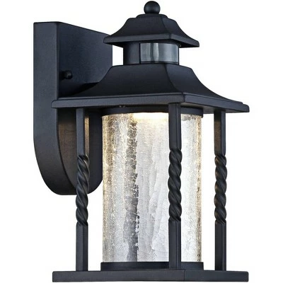 Cheap ๐ John Timberland Outdoor Wall Light Fixture LED Black Lantern 11 1/2" Clear Crackled Glass Dusk to Dawn Motion Sensor for House ๐ 6 Cheap ๐ John Timberland Outdoor Wall Light Fixture LED Black Lantern 11 1/2" Clear Crackled Glass Dusk to Dawn Motion Sensor for House ๐ - Image 4