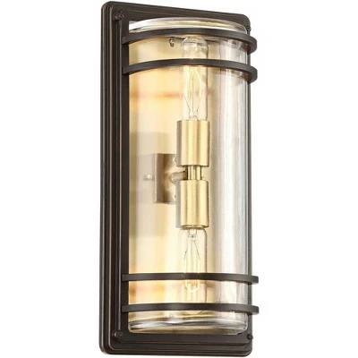 Best Pirce 🥰 John Timberland Modern Outdoor Wall Sconce Fixture Bronze and Warm Brass 16" Clear Glass for Exterior House Porch Patio Deck 🧨 6 Best Pirce 🥰 John Timberland Modern Outdoor Wall Sconce Fixture Bronze and Warm Brass 16" Clear Glass for Exterior House Porch Patio Deck 🧨 - Image 4