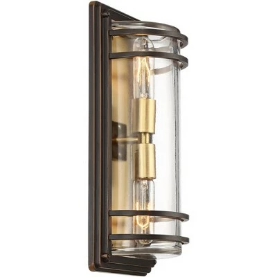 Best Pirce 🥰 John Timberland Modern Outdoor Wall Sconce Fixture Bronze and Warm Brass 16" Clear Glass for Exterior House Porch Patio Deck 🧨 7 Best Pirce 🥰 John Timberland Modern Outdoor Wall Sconce Fixture Bronze and Warm Brass 16" Clear Glass for Exterior House Porch Patio Deck 🧨 - Image 5
