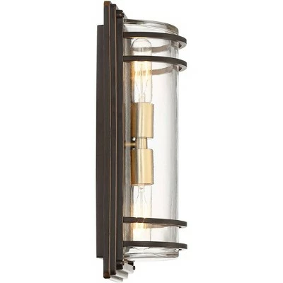 Best Pirce 🥰 John Timberland Modern Outdoor Wall Sconce Fixture Bronze and Warm Brass 16" Clear Glass for Exterior House Porch Patio Deck 🧨 8 Best Pirce 🥰 John Timberland Modern Outdoor Wall Sconce Fixture Bronze and Warm Brass 16" Clear Glass for Exterior House Porch Patio Deck 🧨 - Image 6