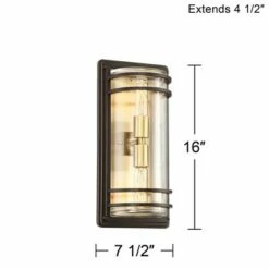 Best Pirce 🥰 John Timberland Modern Outdoor Wall Sconce Fixture Bronze and Warm Brass 16" Clear Glass for Exterior House Porch Patio Deck 🧨 15 Best Pirce 🥰 John Timberland Modern Outdoor Wall Sconce Fixture Bronze and Warm Brass 16" Clear Glass for Exterior House Porch Patio Deck 🧨 -Outdoor Lighting Store unnamed file 3810