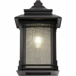 Outlet 😉 Franklin Iron Works Rustic Farmhouse Outdoor Wall Light Fixture Walnut Bronze 16 1/2" Frosted Cream Glass for House Porch Patio 🛒 -Outdoor Lighting Store unnamed file 3814