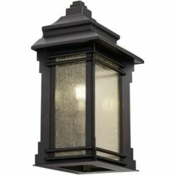 Outlet 😉 Franklin Iron Works Rustic Farmhouse Outdoor Wall Light Fixture Walnut Bronze 16 1/2" Frosted Cream Glass for House Porch Patio 🛒 -Outdoor Lighting Store unnamed file 3816