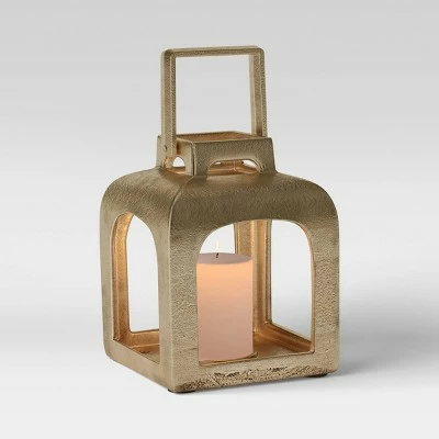 Top 10 🔥 Cast Metal Outdoor Lantern Pillar Candle Holder Gold - Smith & Hawken™ 🤩 4 Top 10 🔥 Cast Metal Outdoor Lantern Pillar Candle Holder Gold - Smith & Hawken™ 🤩 - Image 2